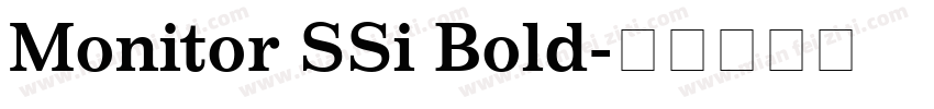 Monitor SSi Bold字体转换